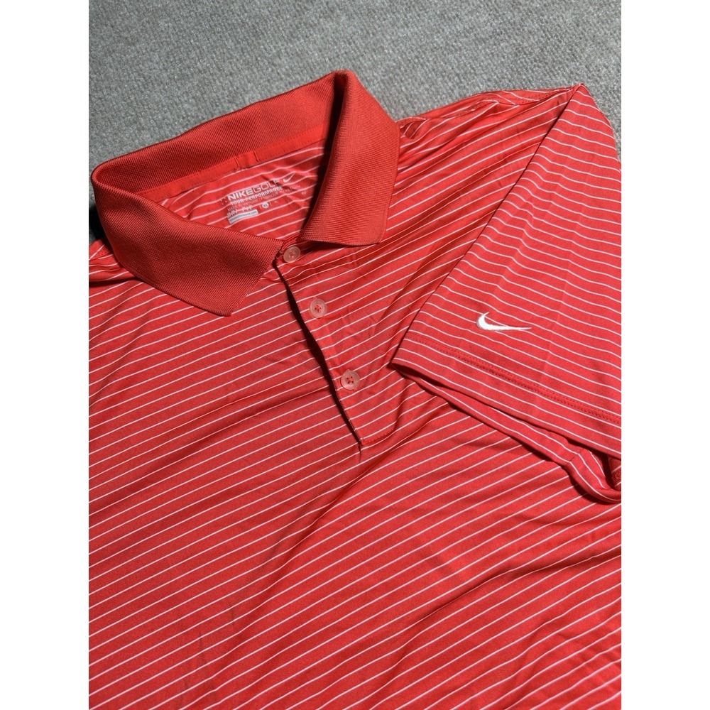 Nike Golf Polo Mens XL Red Tour Performance Dri-Fit Stretch Short Sleeve